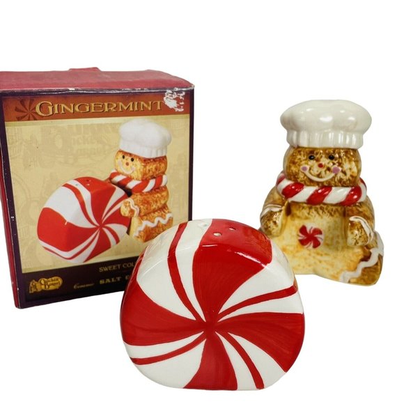 Cracker Barrel Salt And Pepper Ginger Mint Sweet Collection Original Stopper - Picture 2 of 10